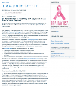 BRA Day, plastic surgeon in san francisco, breast reconstruction